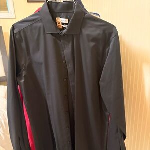 Calvin Klein Men's Elegant Black Dress Shirt